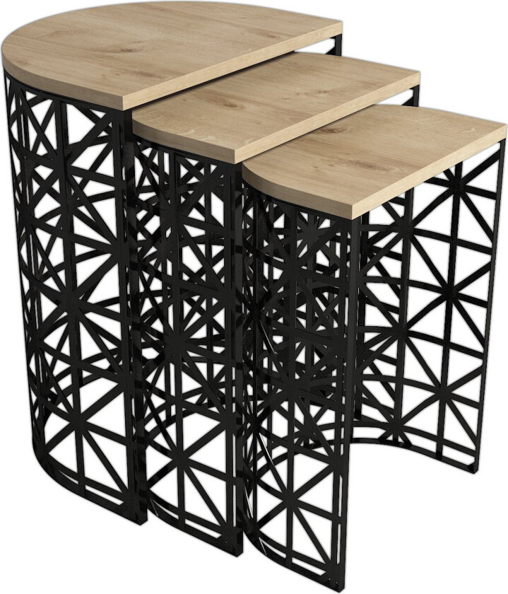 Hovdane Settbord 46 cm Halvcirkel 3 Bord -