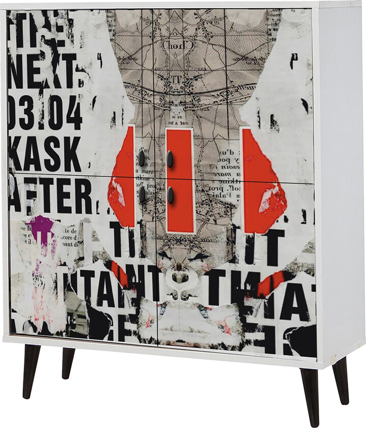 Multi Purpose Cabinet Hvit\|Svart -