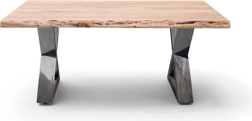 Cartagena Sofabord 110 cm Ben X-form - Natur/Sølv