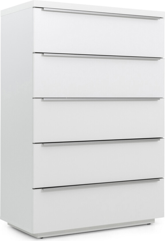 Fill Kommode 5 Skuffer 80x45 cm - Hvit