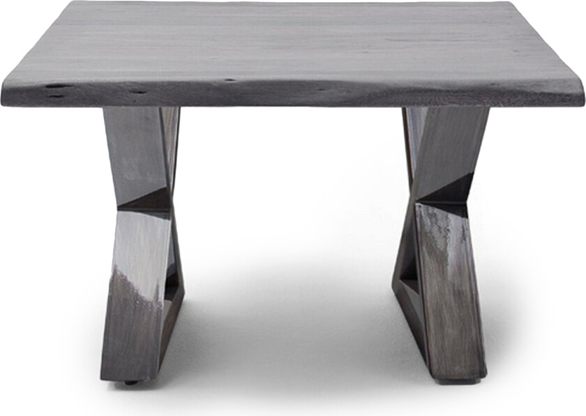 Cartagena Sofabord 75 cm Ben X-form - Grå/Sølv