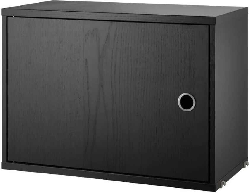 Bilde av Skap med dør Svartbeiset Ask