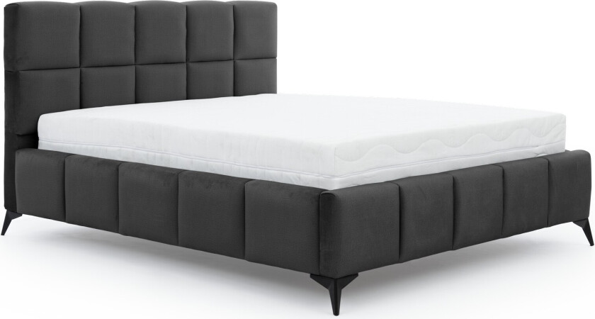 Kamble Sengeramme med Oppbevaring 180x200 cm - Mørkegrå