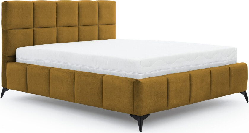 Kamble Sengeramme med Oppbevaring 180x200 cm - Gul