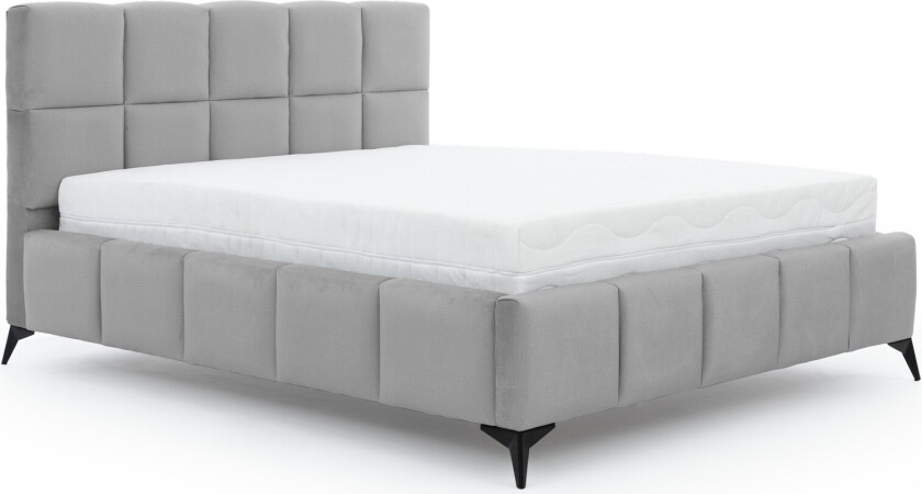 Kamble Sengeramme med Oppbevaring 160x200 cm - Lysegrå