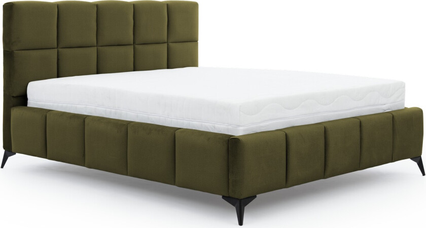 Kamble Sengeramme med Oppbevaring 180x200 cm - Olivengrønn