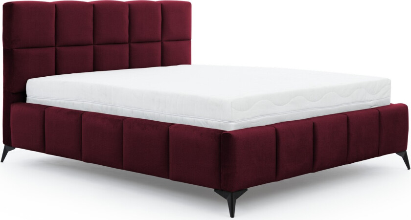 Kamble Sengeramme med Oppbevaring 180x200 cm - Vinrød