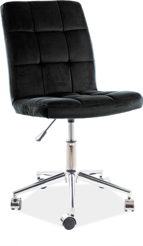 Raxhame Kontorstol Hev- og Senkbar - Fløyel/Svart/Sølv
