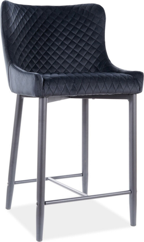 Acolin Barstol Lav - Fløyel/Svart