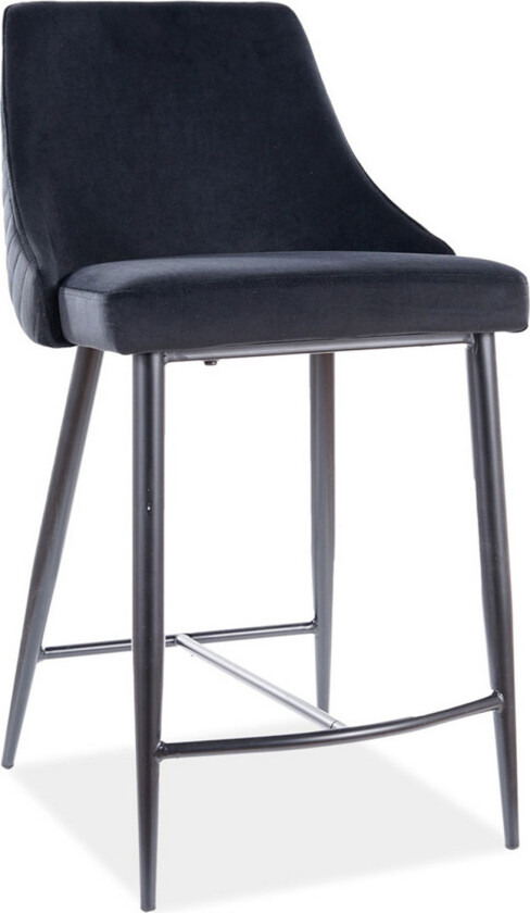 Apiano Barstol - Fløyel/Svart