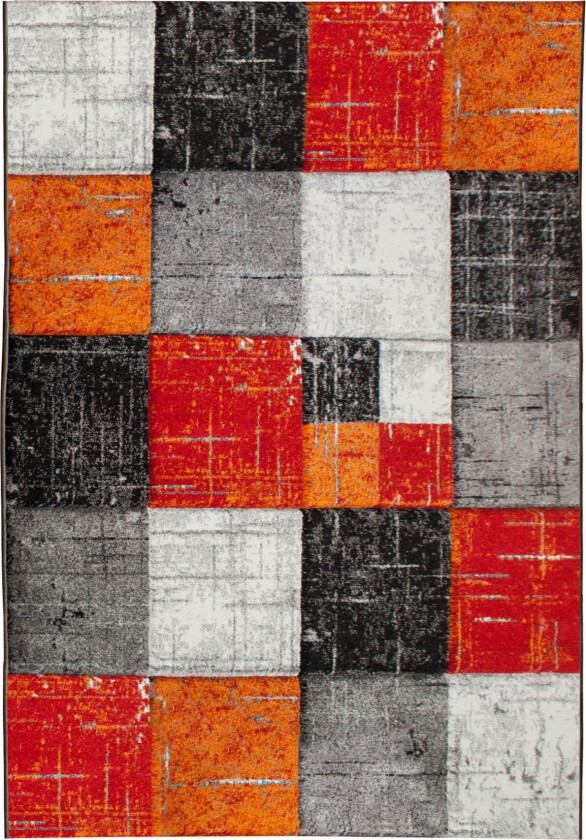 London Square Friezematte 200x290 - Rød/Oransje