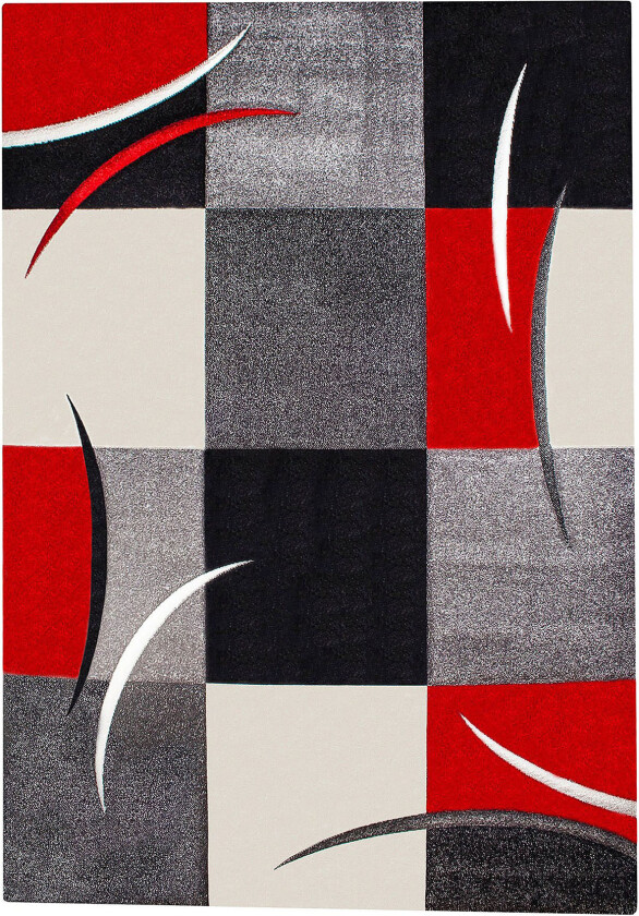 London Patch Friezematte 200x290 - Rød