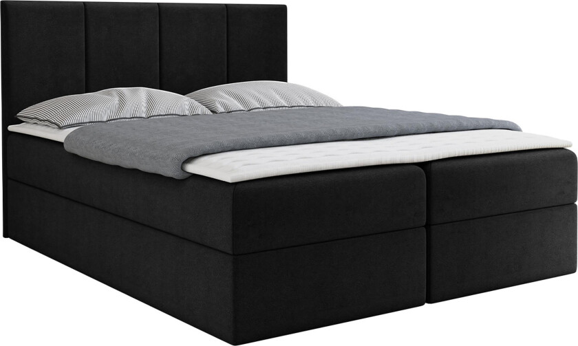 Laggano Kontinentalseng 180x200 cm + Overmadrass - Svart