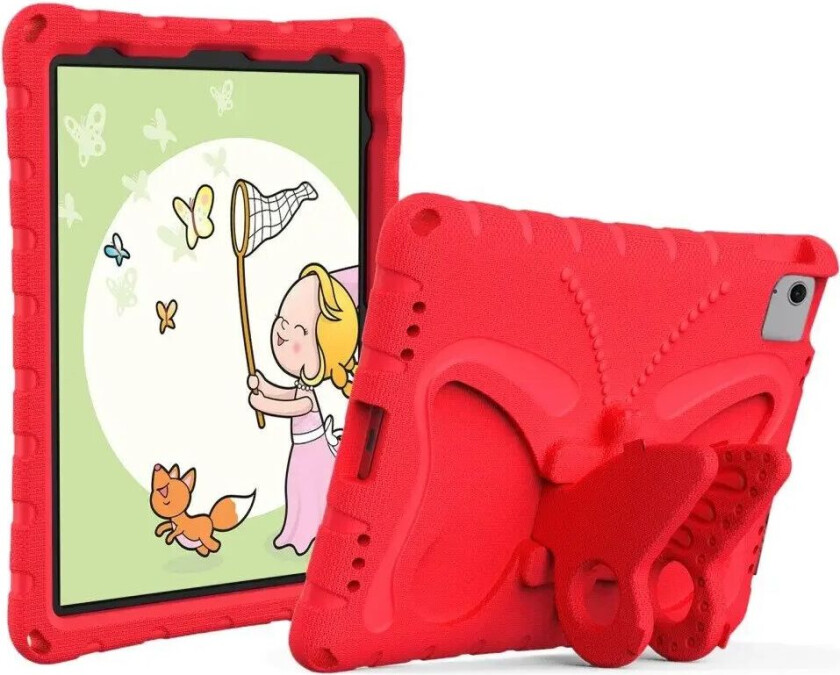 iPad Air 11" (2024) Butterfly Kickstand Barnedeksel - Rød