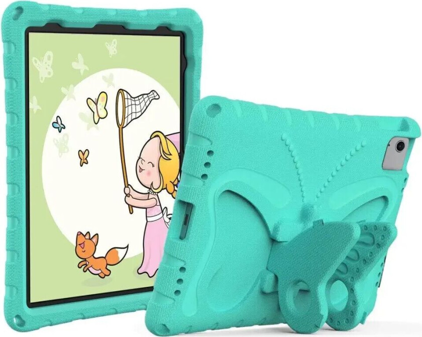 iPad Air 11" (2024) Butterfly Kickstand Barnedeksel - Mintgrønn