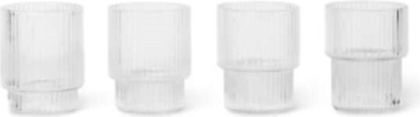 Ripple glass 4-pakn. klar