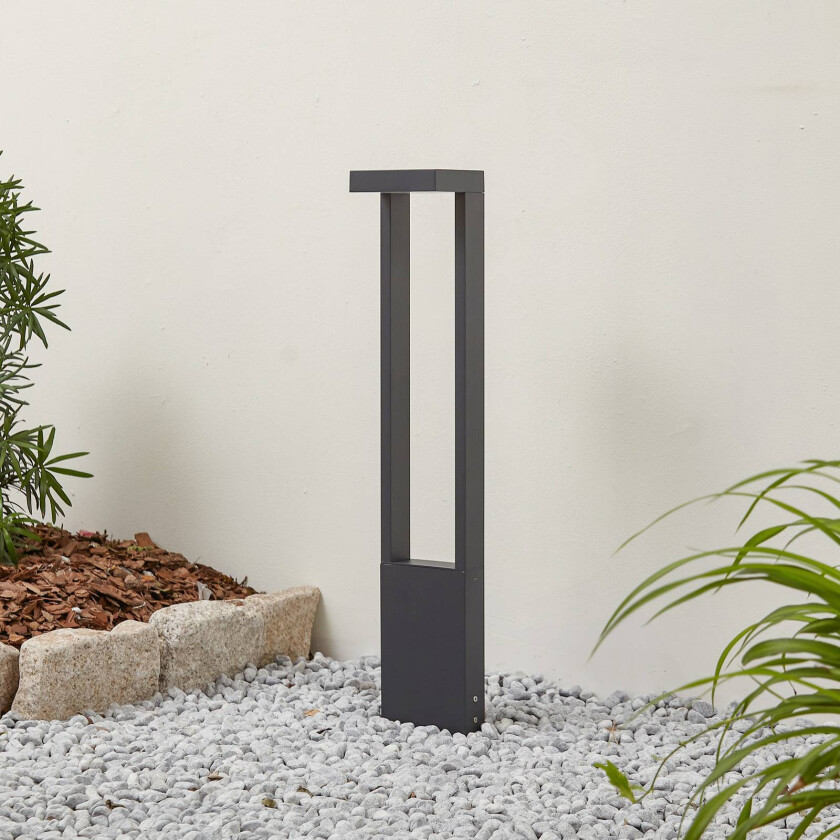 LED-gangbelysning Lonete, mørkegrå, IP65, høyde 65 cm