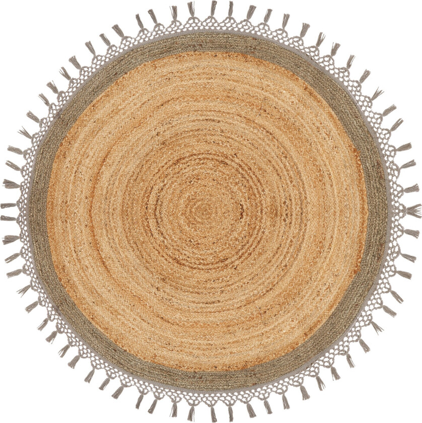 Marts Juteteppe 140 cm Rund - Beige