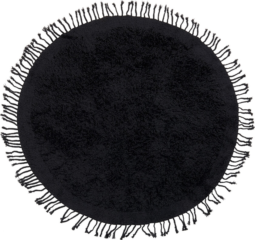 Bitlis Ryeteppe 140 cm Rund - Svart
