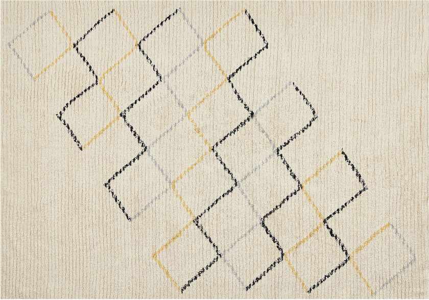 Beige Bomullsteppe 160x230 cm - Beige