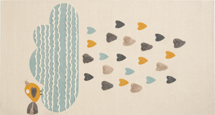 Blang Bomullsteppe 80x150 cm - Beige