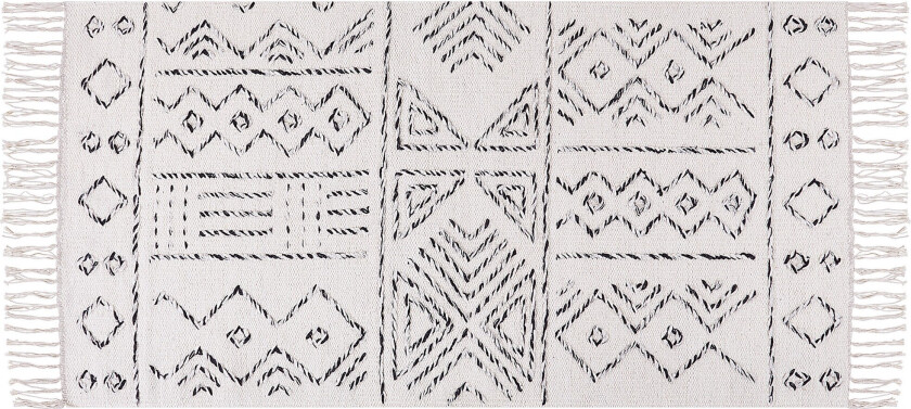 Alkent Ullteppe 80x150 cm - Svart/hvit