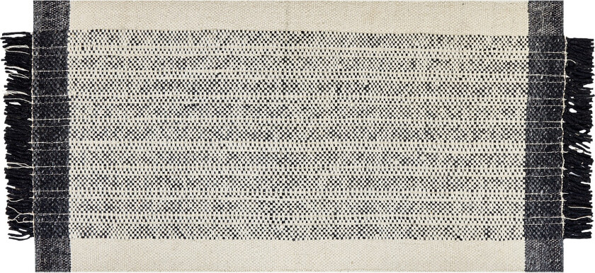 Ketenli Ullteppe 80x150 cm - Svart/hvit
