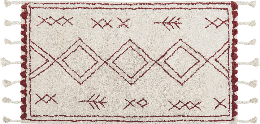Kenitra Bomullsteppe 80x150 cm - Svart/hvit