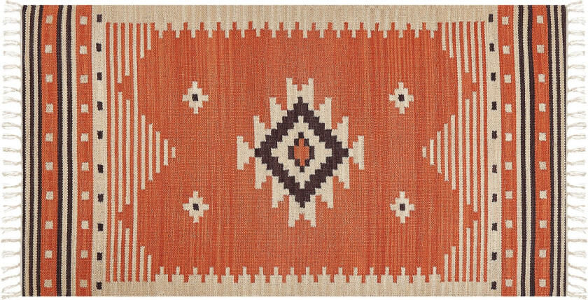 Gavar Bomullsteppe 80x150 cm - Oransje