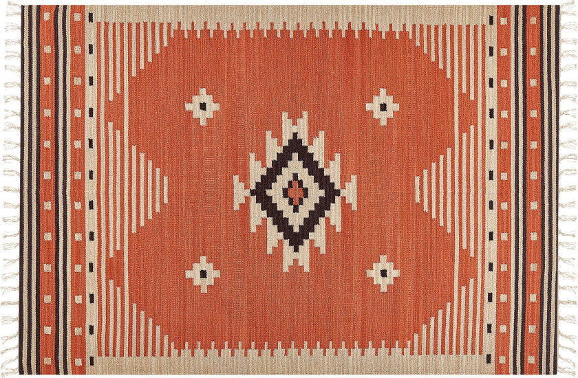 Gavar Bomullsteppe 140x200 cm - Oransje