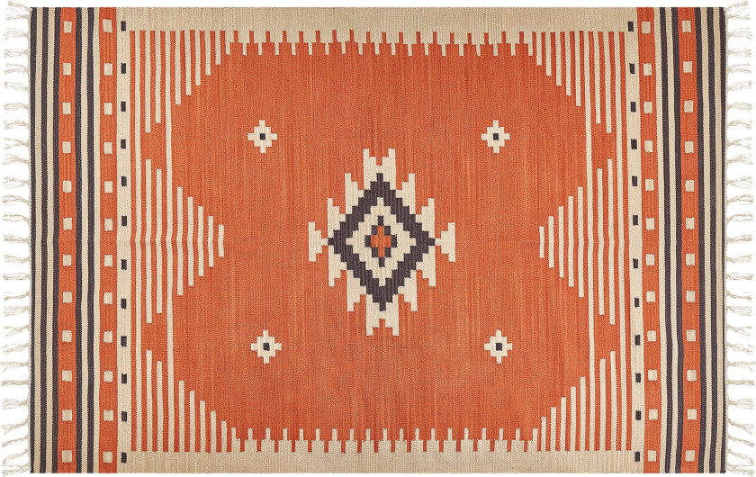 Gavar Bomullsteppe 200x300 cm - Oransje