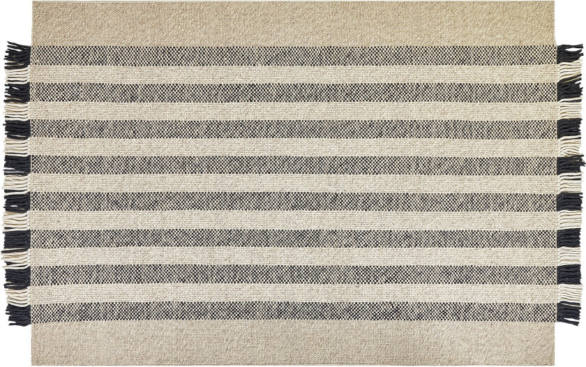 Tacettin Ullteppe 160x230 cm - Svart/hvit