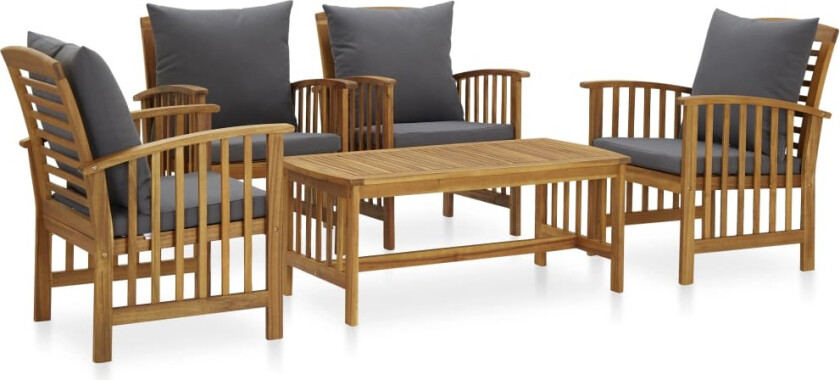 Hagesofagruppe med puter 5 deler heltre akasie