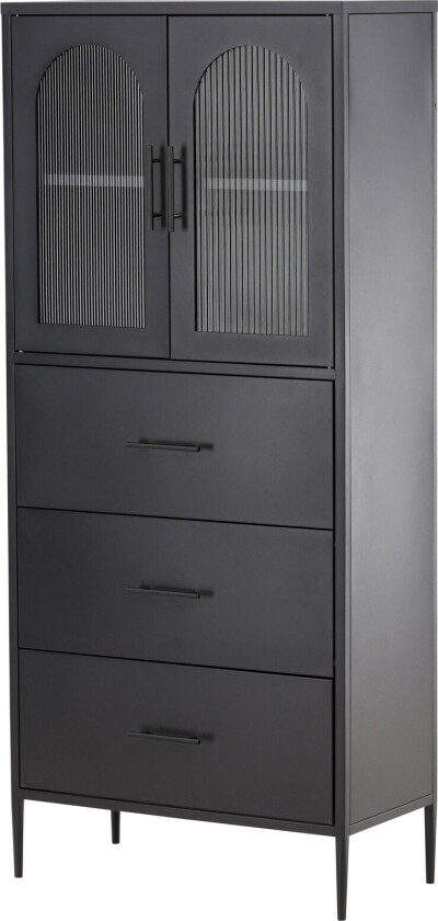 La Paz Vitrineskap 70x160 cm Svart - Venture Home