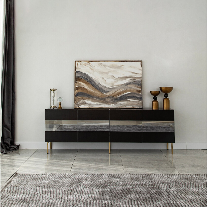 Arioch TV-benk 180 cm - Grå