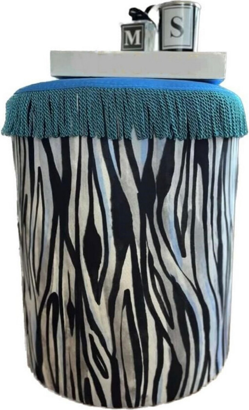 Multan Sittepuff 45 cm - Svart/Hvit
