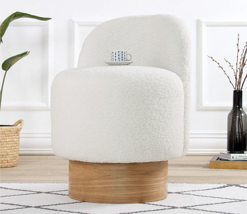 Nadem Sittepuff 47 cm - Hvit