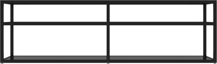 TV-benk svart 140x40x40,5 cm herdet glass - Svart
