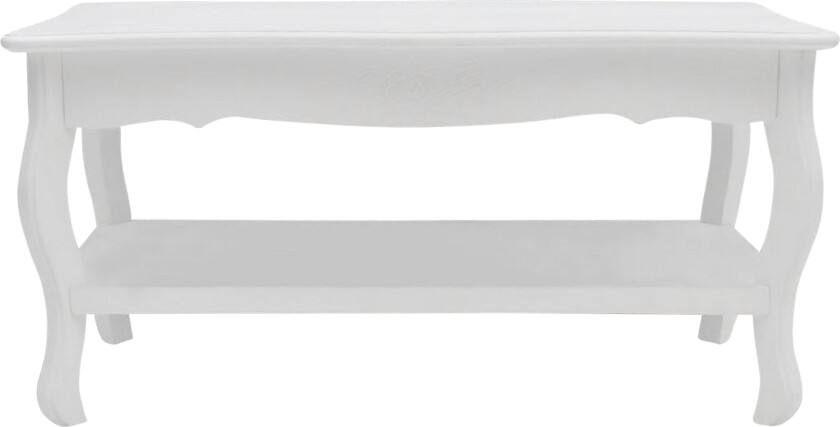 Salongbord 2 nivå MDF hvit - Hvit