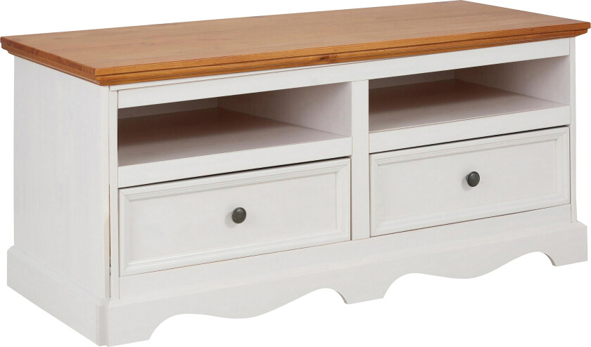 Taisia TV-benk 120 cm - Hvit/Brun