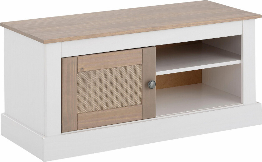 Lanseria TV-benk 95 cm - Hvit / Grå