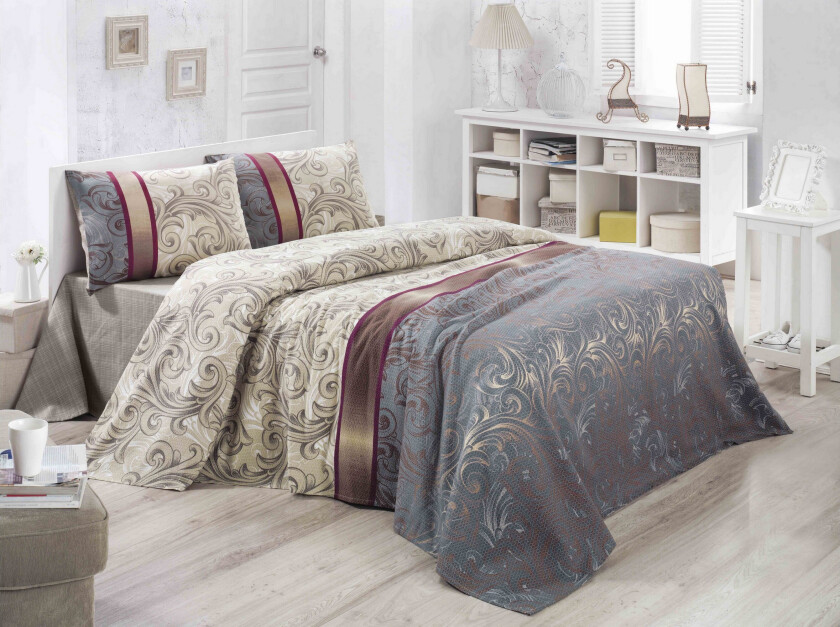 Victoria Sengeteppe Enkelt 160x230 cm - Krem/Beige/Multi