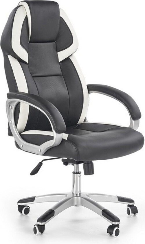 Giannie Kontorstol Kunstlær - Svart/Hvit