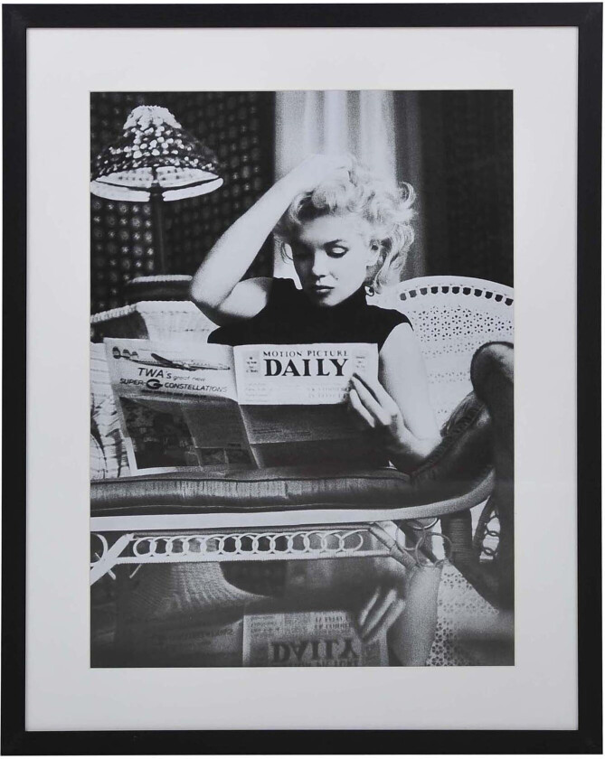 Bilde av Villa Bilde Marilyn Dailey News - Svart / Hvit / Glass / Tre