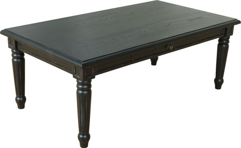 Amaretta sofabord med 2 skuffer, svart .