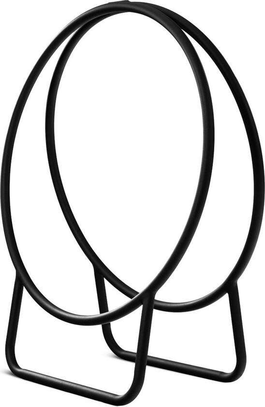 Vedstativ i svart karbonstål 90x76 cm Svart - Lyfco