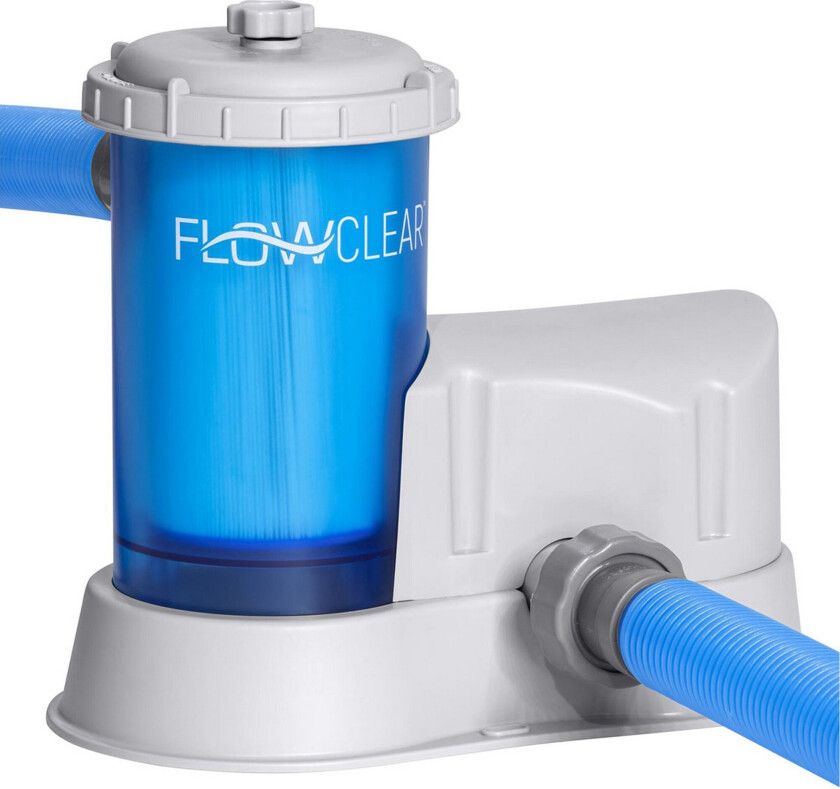 Flowclear transparent filterpumpe basseng over bakke -