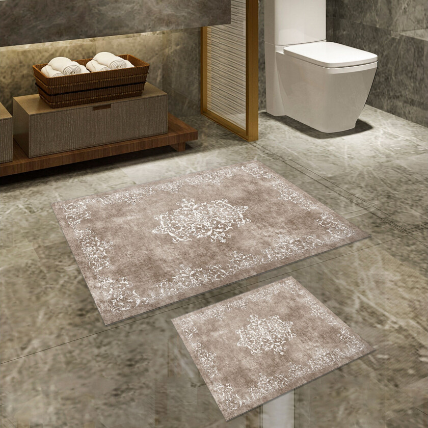 Panchuram Baderomsmatte 60x150 cm Rektangulær - Beige
