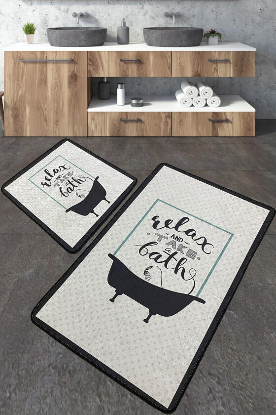 Nikhat Baderomsmatte 60x100 cm Rektangulær - Flerfarget