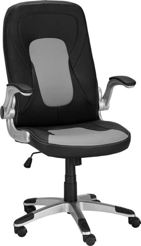 Leif Kontorstol Hev- og Senkbar - Svart/Grå